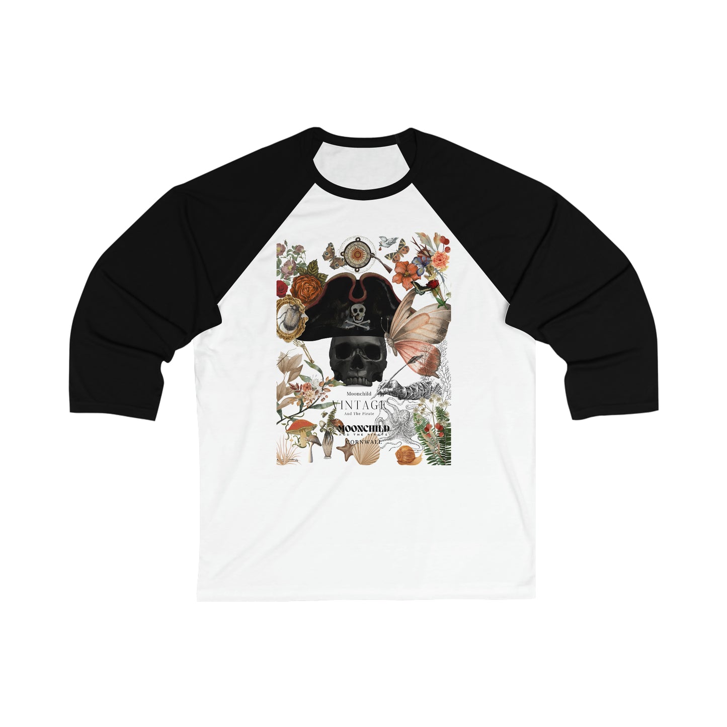 The Pirateers Rebellion ' Vintage' Unisex 34 Sleeve Baseball Tee